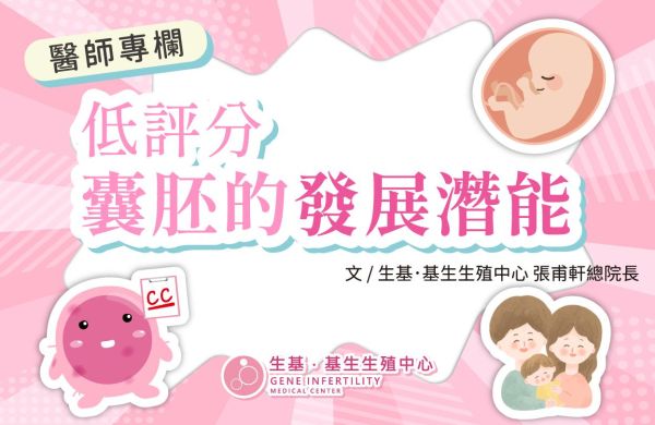 【醫師專欄】低評分囊胚的發展潛能